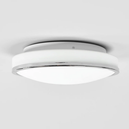 Apvalus LED lubinis šviestuvas Lyss su chromuotu apvadu, IP44