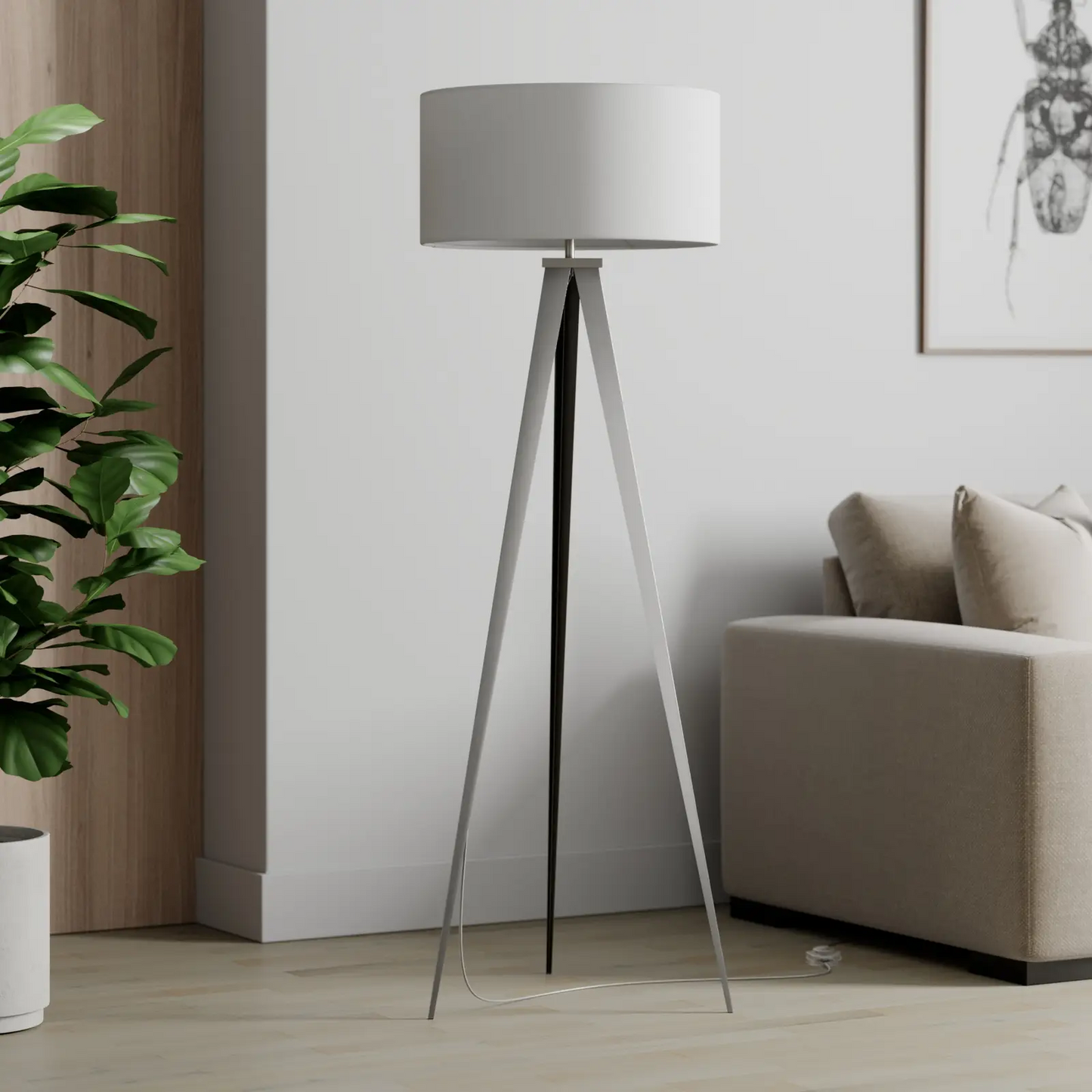 Lindby Benik trikojis toršeras, baltas, nikelis