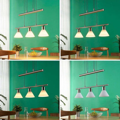 Eleasa LED pakabinamas šviestuvas, easydim 3 lempučių, juodas