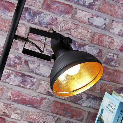 Juodas LED toršeras Lilly su trimis prožektoriais