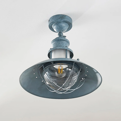 Betoninis pilkas lubinis šviestuvas Louisanne, pramoninio stiliaus