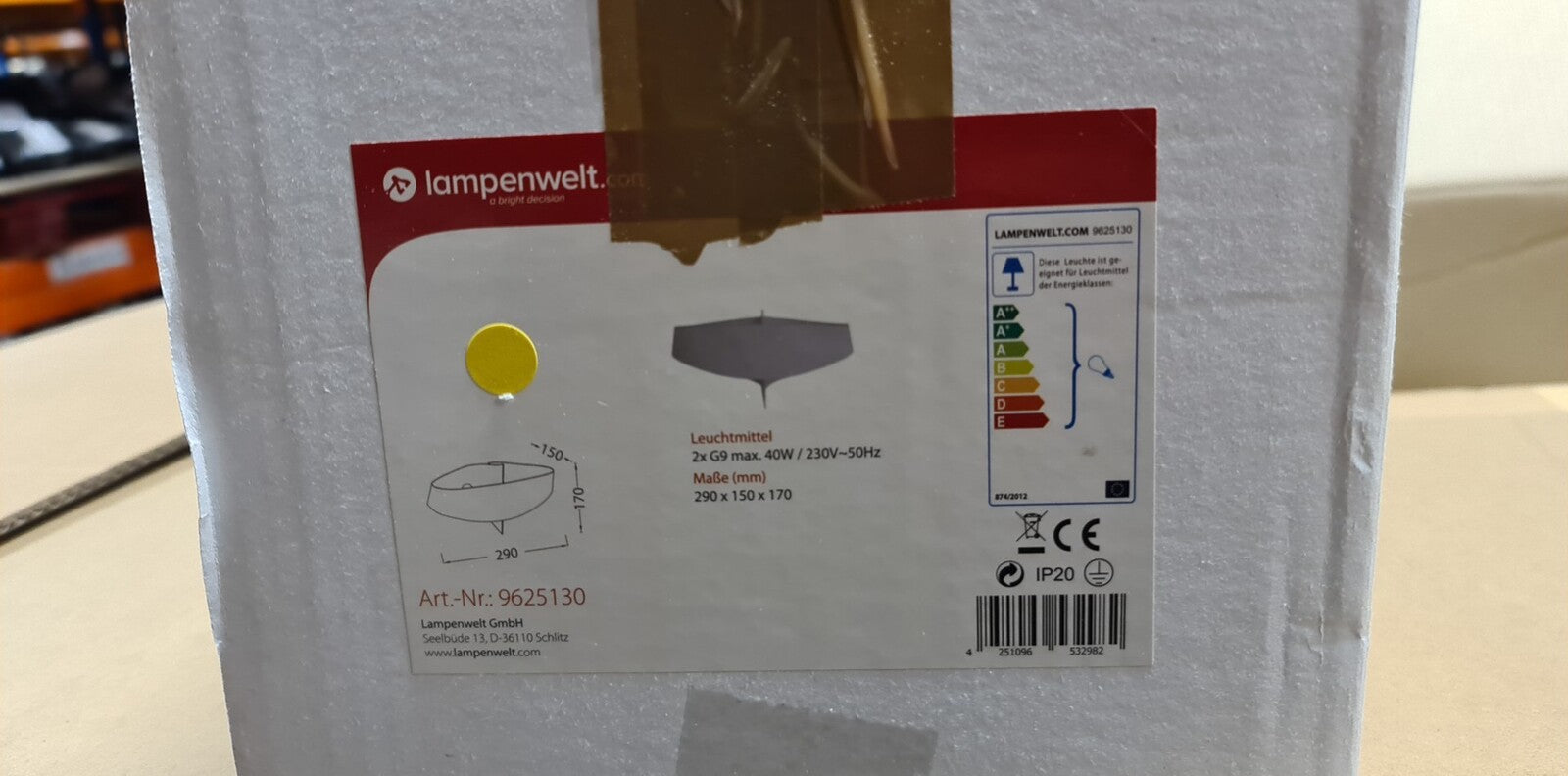 Sieninis šviestuvas Mariano baltos spalvos