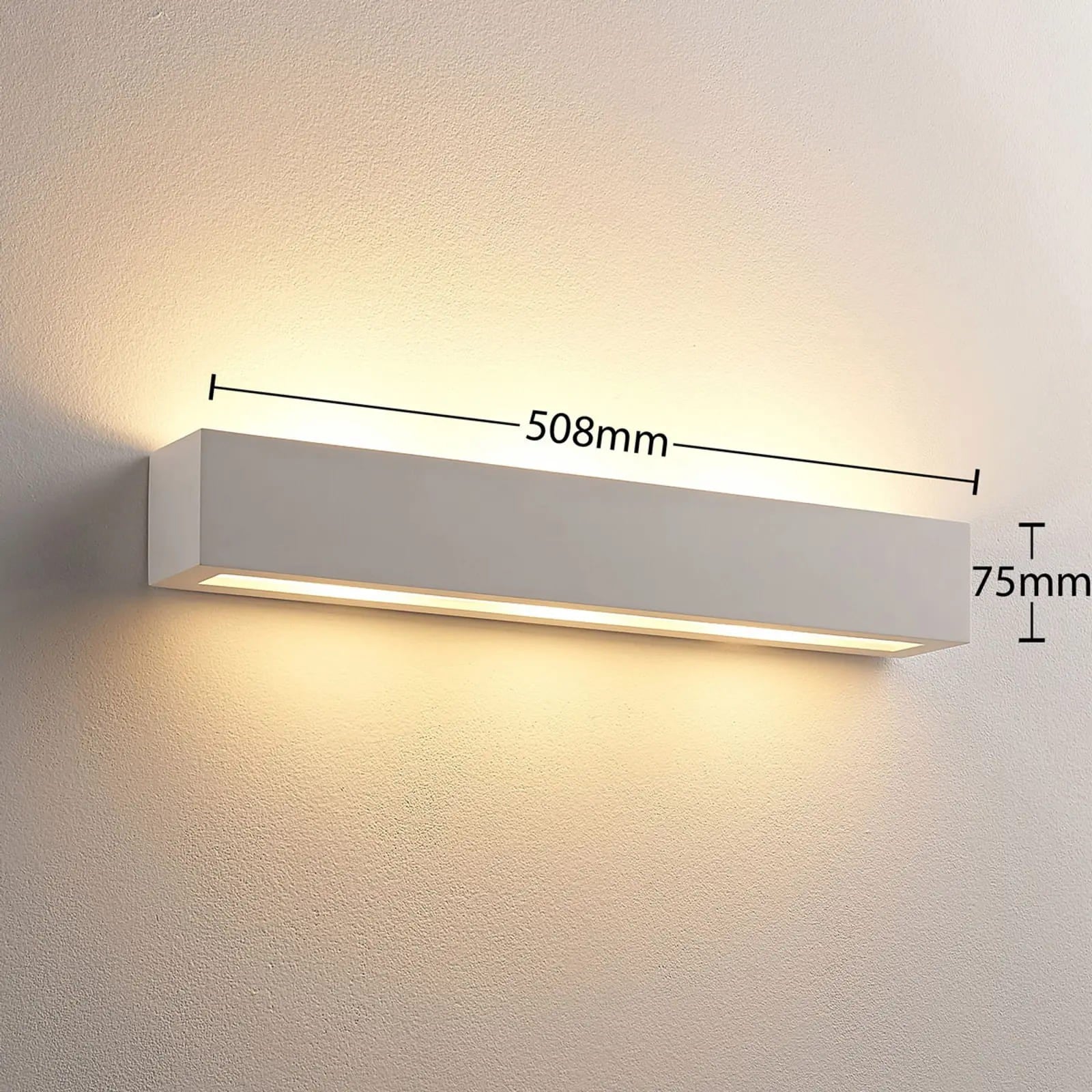 Lindby Tjada sieninis šviesus tinkas, kvadratas, 50 cm
