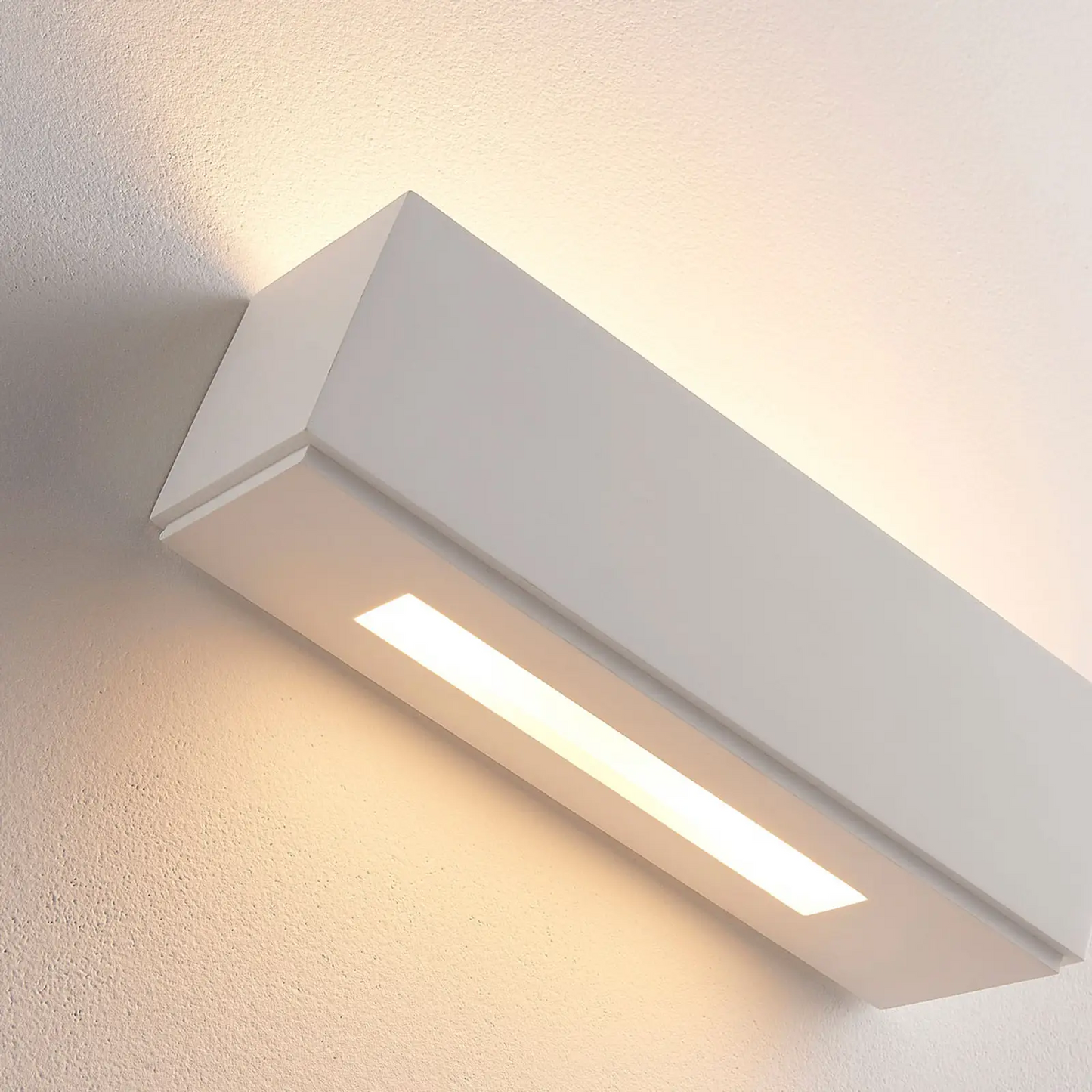 Paprastas gipso sieninis šviestuvas Benno, G9 LED