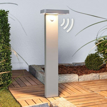 LED koloninis šviestuvas Maik su jutikliu, veikiantis saulės energija