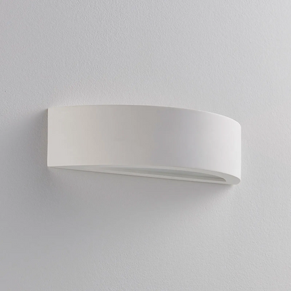 Lindby Aurel LED sienų apmušalas, gipsas, baltas, pusapvalis