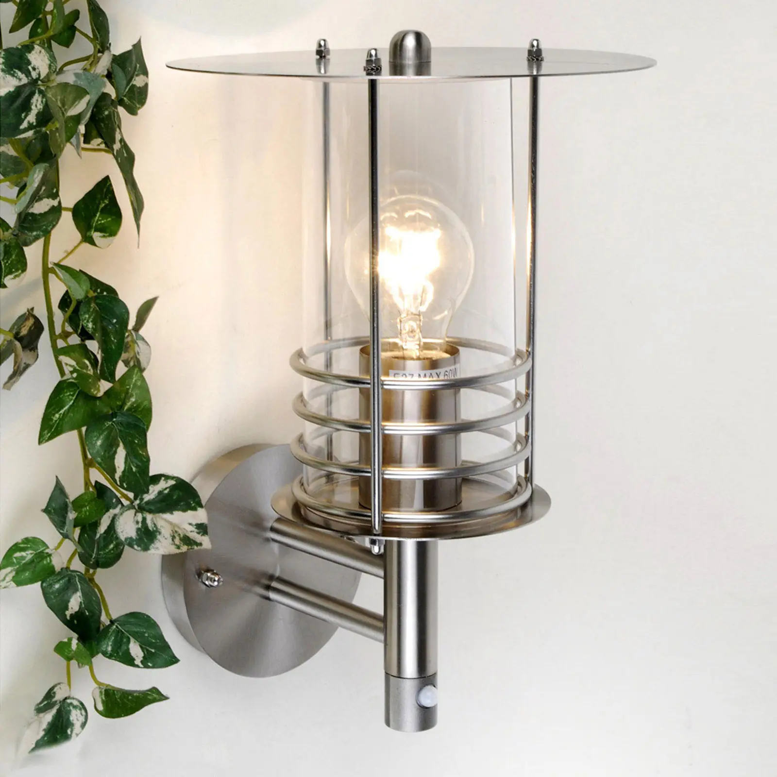 Sieninis lauko šviestuvas Miko, nerūdijantis plienas su judesio jutikliu