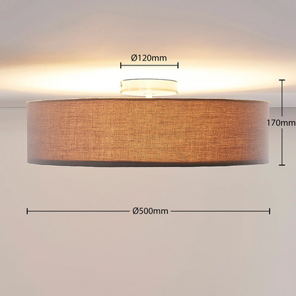 Lubinis šviestuvas Sebatin su E27 LED, 50 cm, pilkas