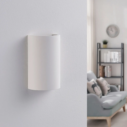 Jenke LED sieninis šviestuvas iš gipso, pusapvalis