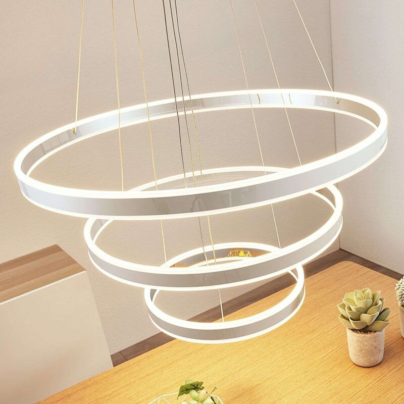 LED pakabinamas šviestuvas Lyani, 3 žiedai vienas po kito