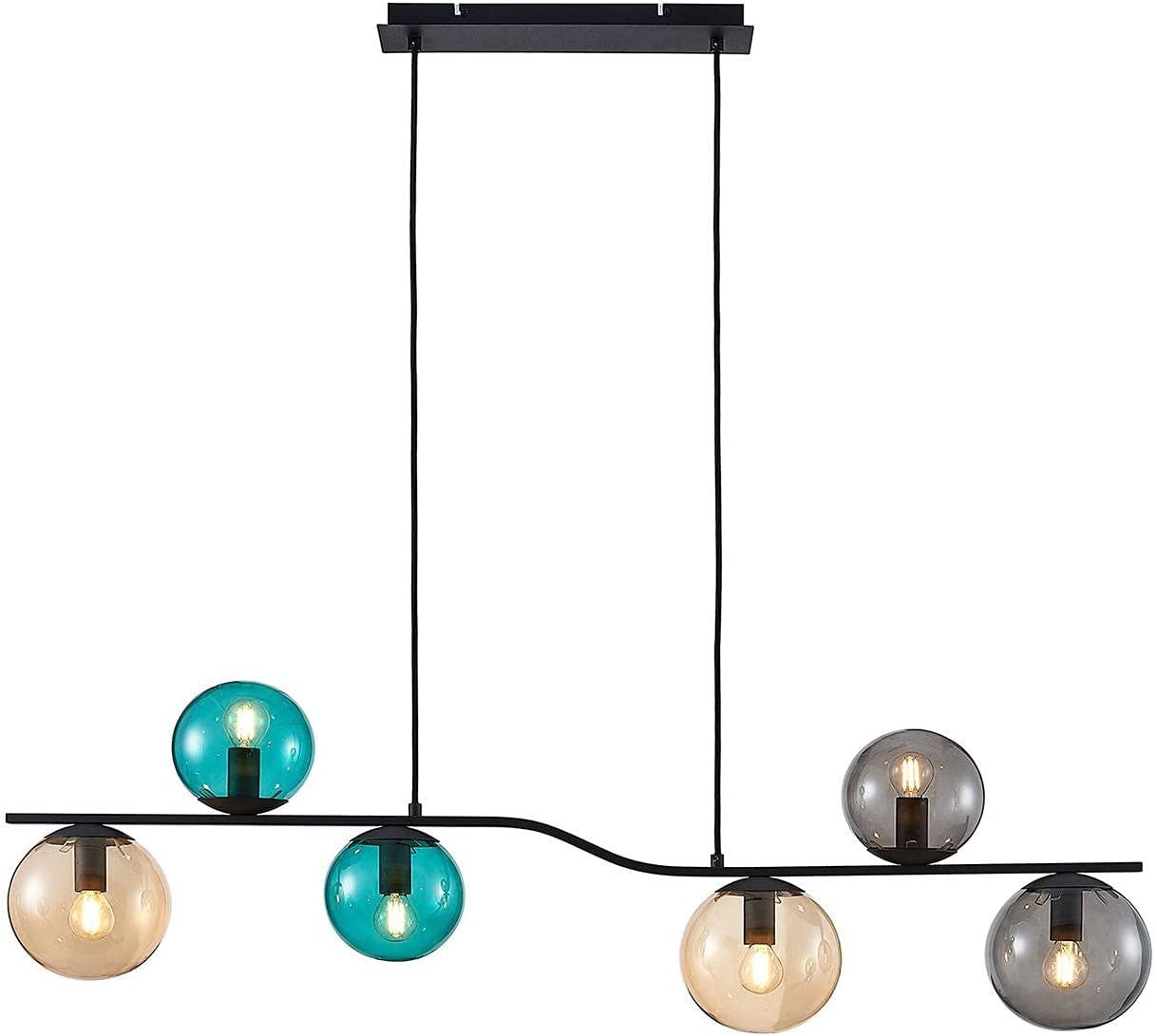 Lindby Avalyn pakabinamas šviestuvas, daugiaspalvis, juodas