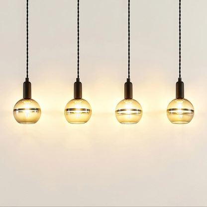 Lucande Ably pakabinamas šviestuvas, rūkyto stiklo, keturių šviesų