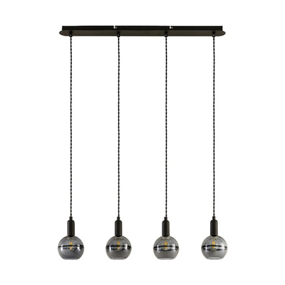 Lucande Ably pakabinamas šviestuvas, rūkyto stiklo, keturių šviesų