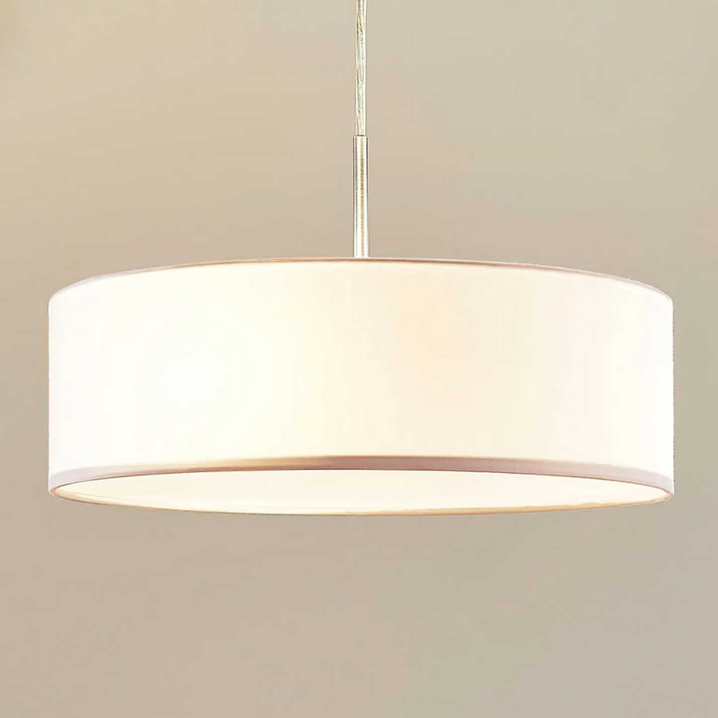 Sebatin pakabinamas šviestuvas, 40 cm, kreminis