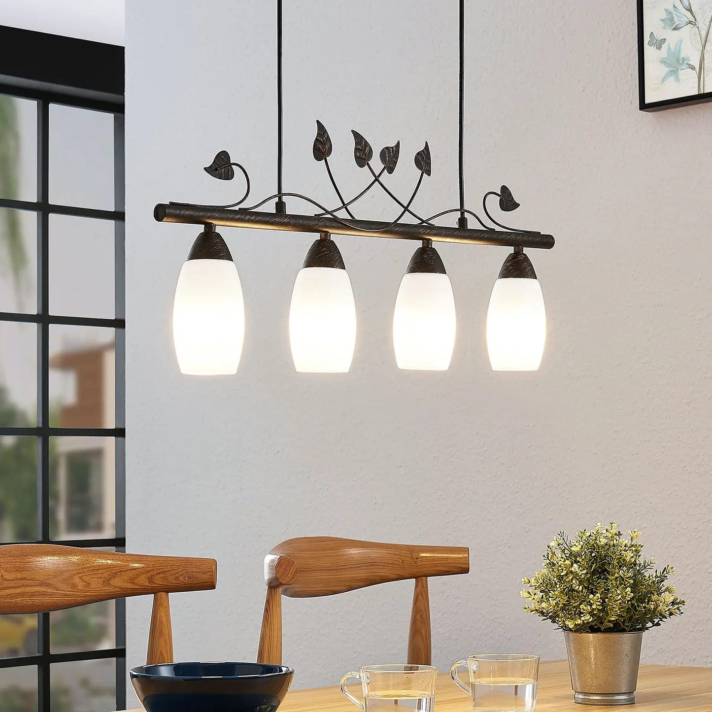 Lindby Isalie LED pakabinamas šviestuvas, keturių lempučių