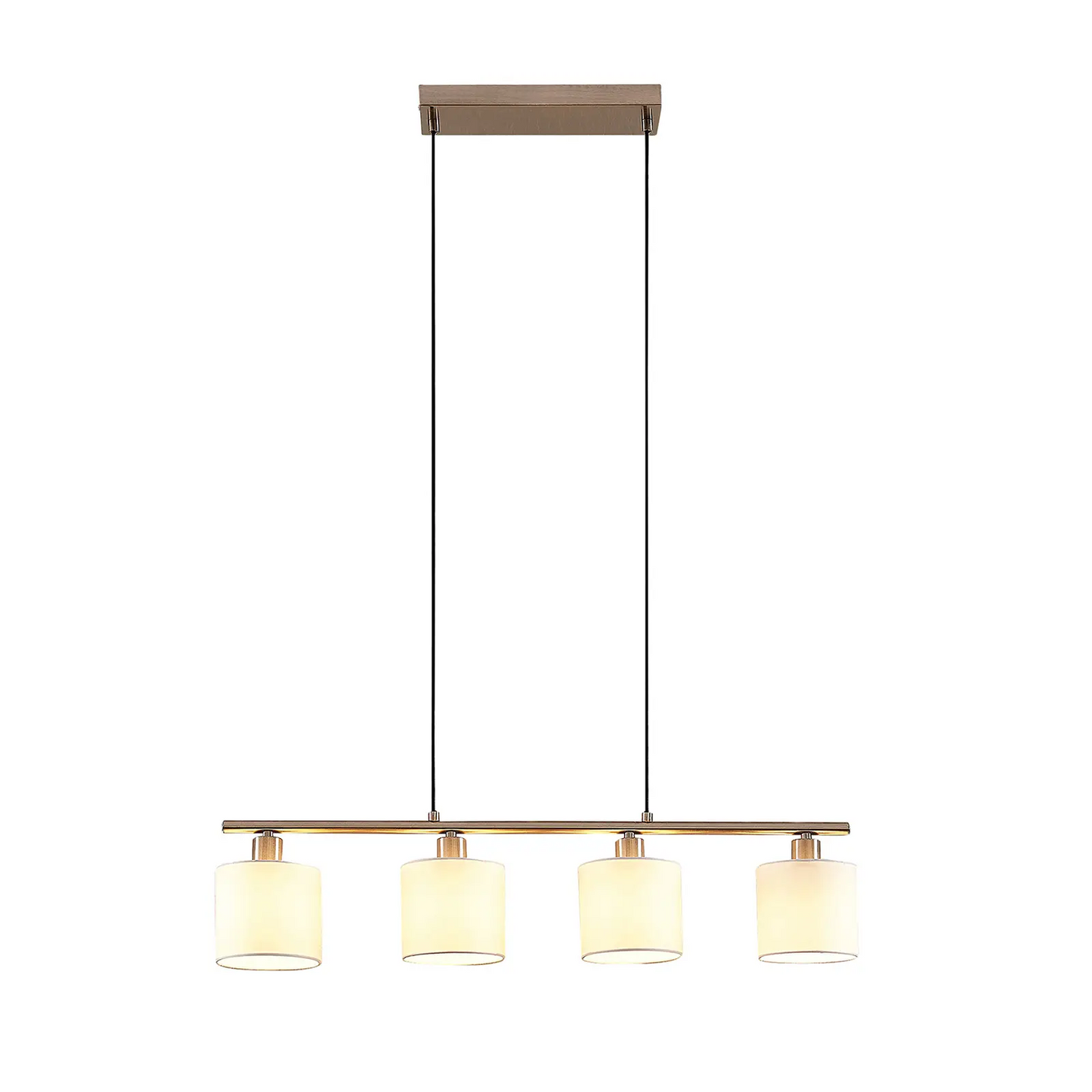 Lindby Stannis pakabinamas šviestuvas su audiniu, 4 šviestuvai