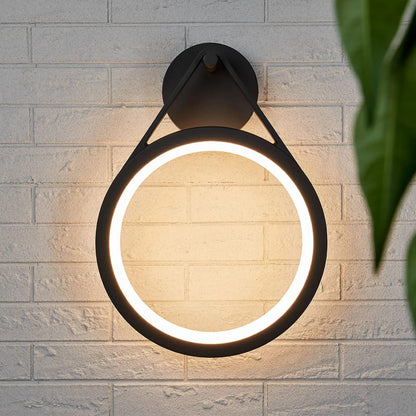 LED lauko sieninis šviestuvas Mirco, žiedo formos, IP65