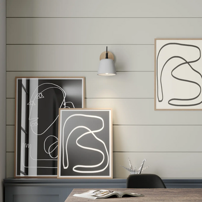 Lucande Kalinda sieninis šviestuvas su betoniniu gaubtu ir medžiu