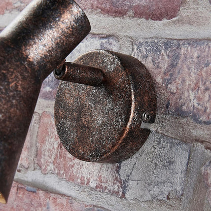 Rūdžių spalvos Zera LED sieninis šviestuvas, aukso spalvos vidus