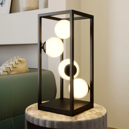 Lindby Utopia LED stalinis šviestuvas su stiklinėmis sferomis