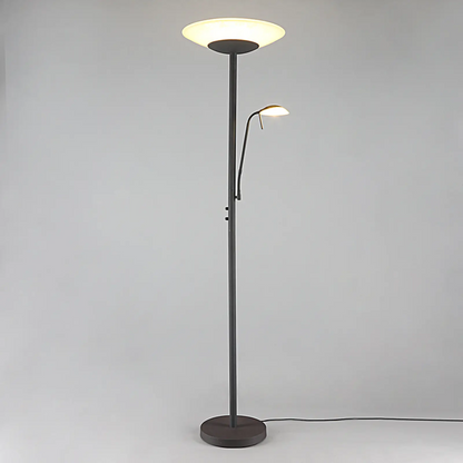 Ragna LED aukštyn šviestuvas su skaitymo lempute, antikvarinis juodas