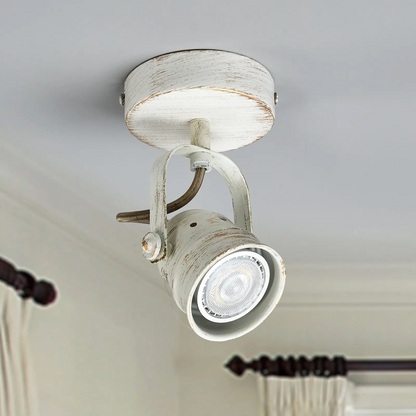 Baltas LED prožektorius Leonor su GU10 lempa