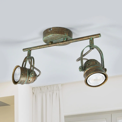 Senovinės išvaizdos dviejų lempučių LED prožektorius Leonor