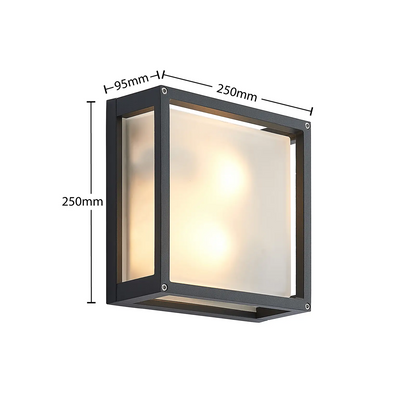 Kvadratinis lauko sieninis šviestuvas Aurelien