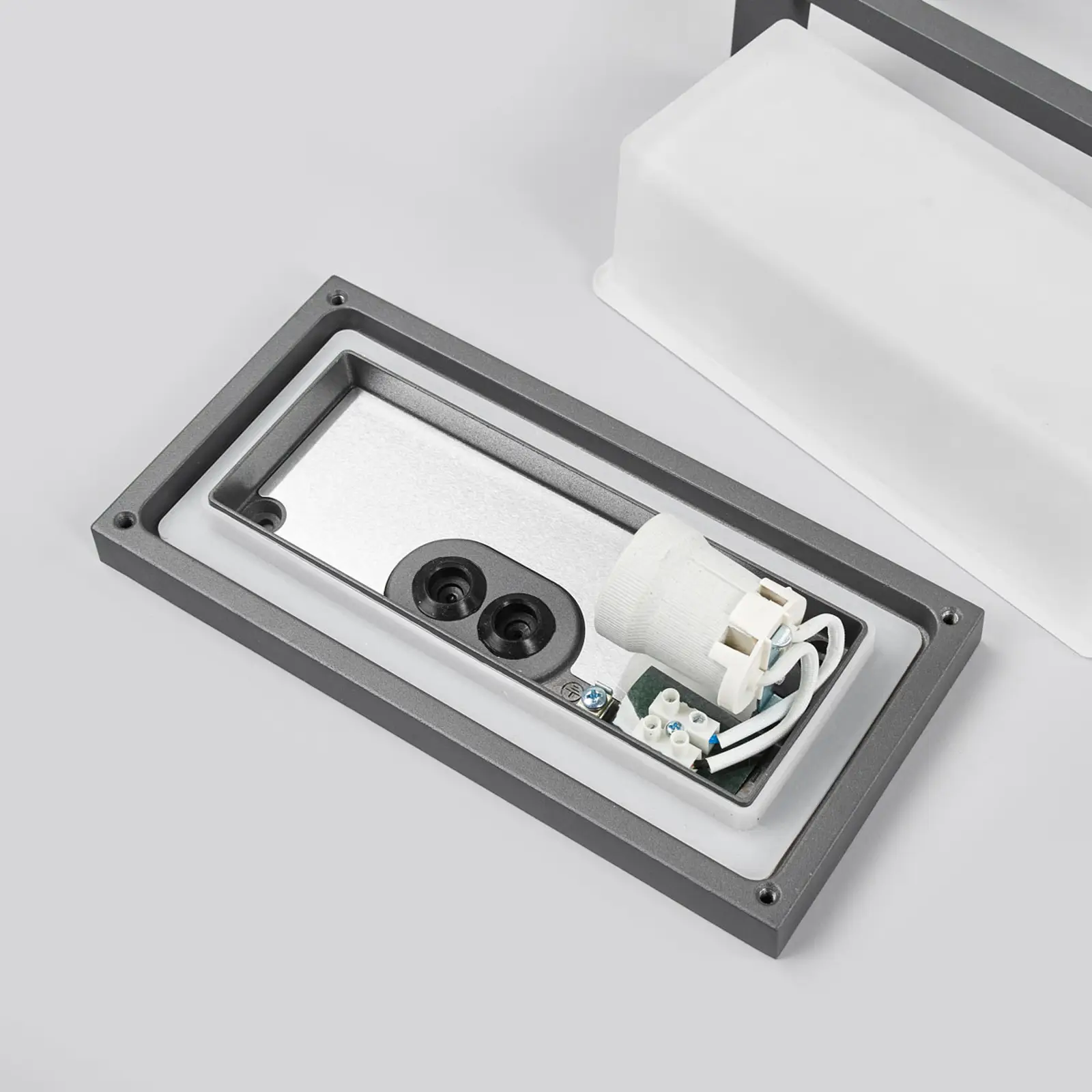 Aurelien - lauko sieninis šviestuvas pilku rėmeliu