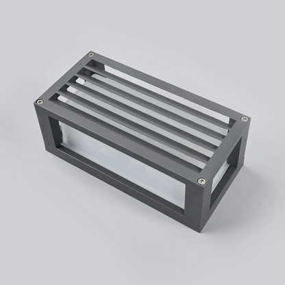 Dryžuotas lauko sieninis šviestuvas Aurelien, tamsiai pilka