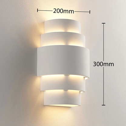 Lindby Marit LED gipso sieninis šviestuvas, pakopinis