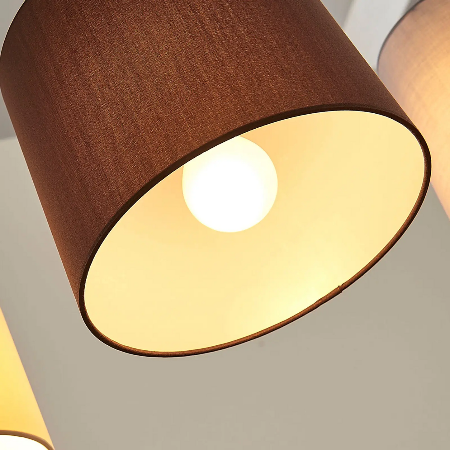 Tekstilinis pakabinamas šviestuvas Hermina, 5 šviestuvai