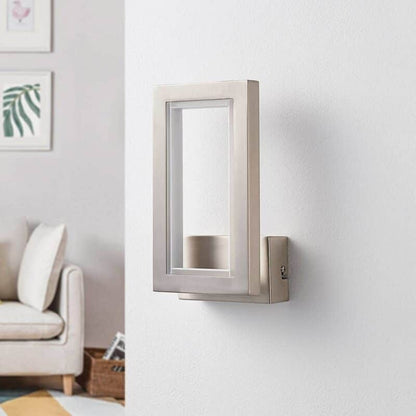 Kampinis Heriba LED sieninis šviestuvas, matinis nikelis