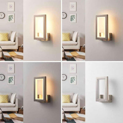 Kampinis Heriba LED sieninis šviestuvas, matinis nikelis