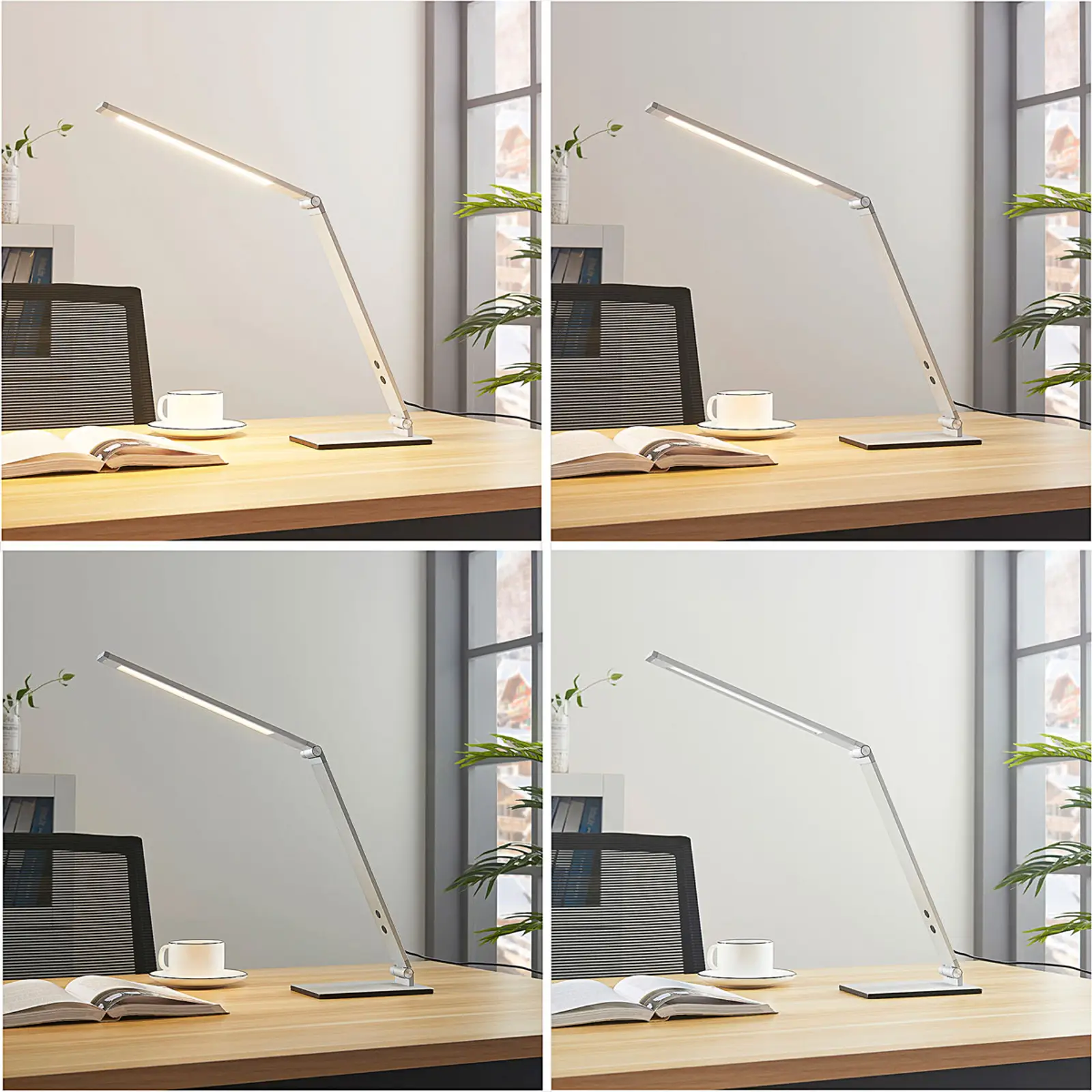 Aliumininė LED stalinė lempa Nicano su reguliatoriumi