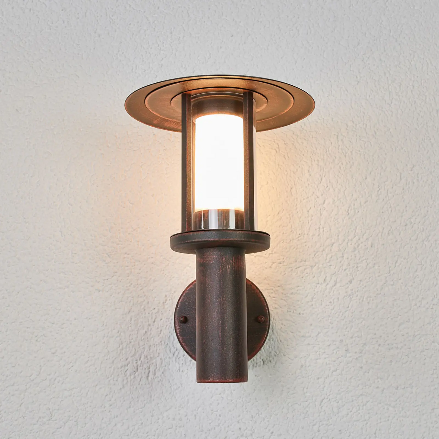 Rūdžių spalvos Pavlos LED lauko sieninis šviestuvas