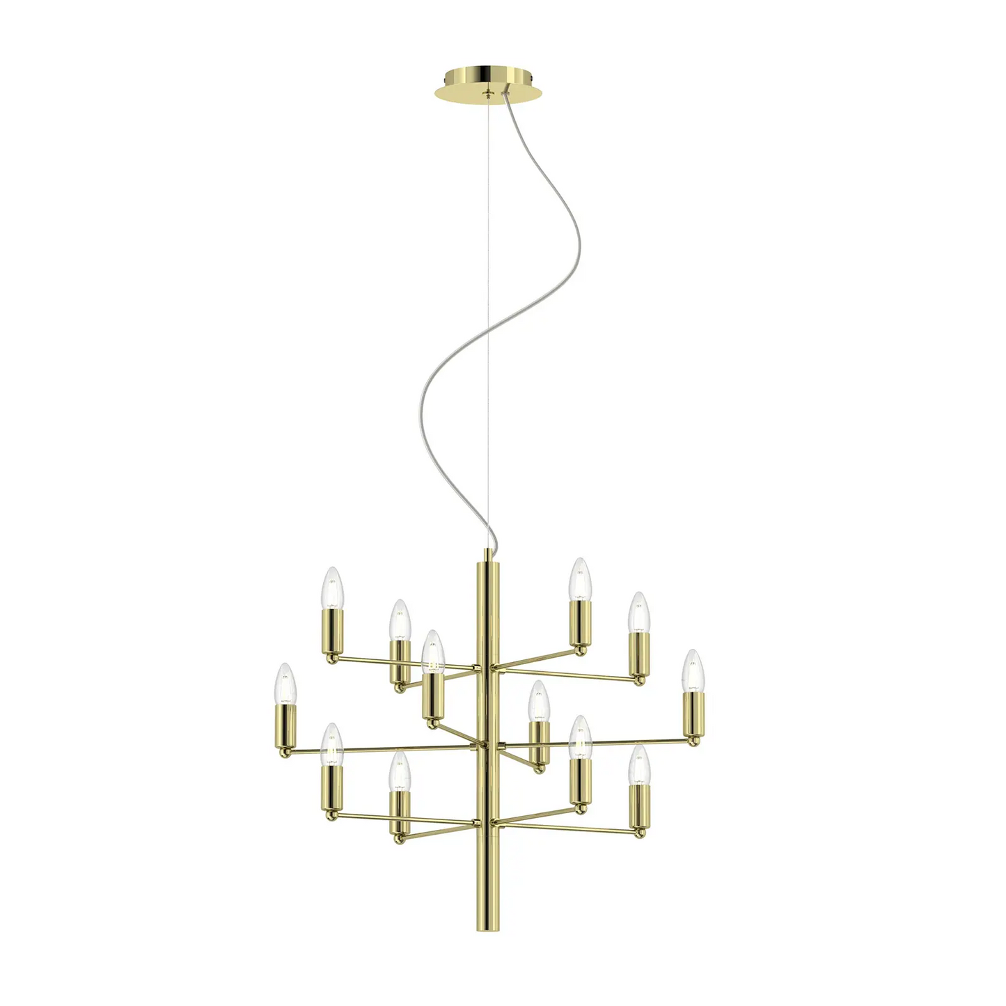 Tadina sietynas, dvylika lempučių, žalvaris