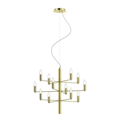 Tadina sietynas, dvylika lempučių, žalvaris