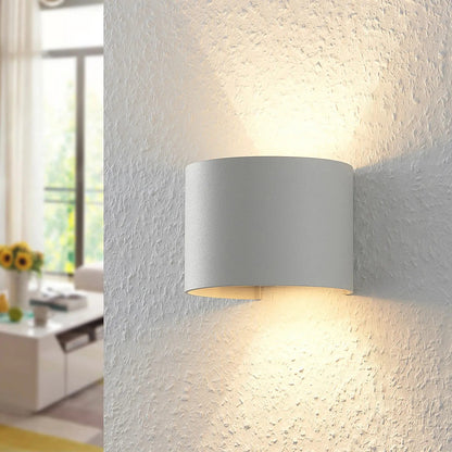 Baltas sieninis šviestuvas Zuzana, apvalus