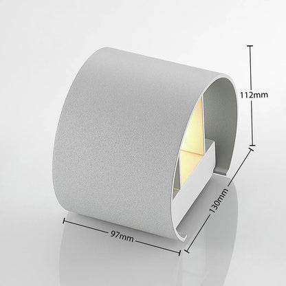 Baltas sieninis šviestuvas Zuzana, apvalus