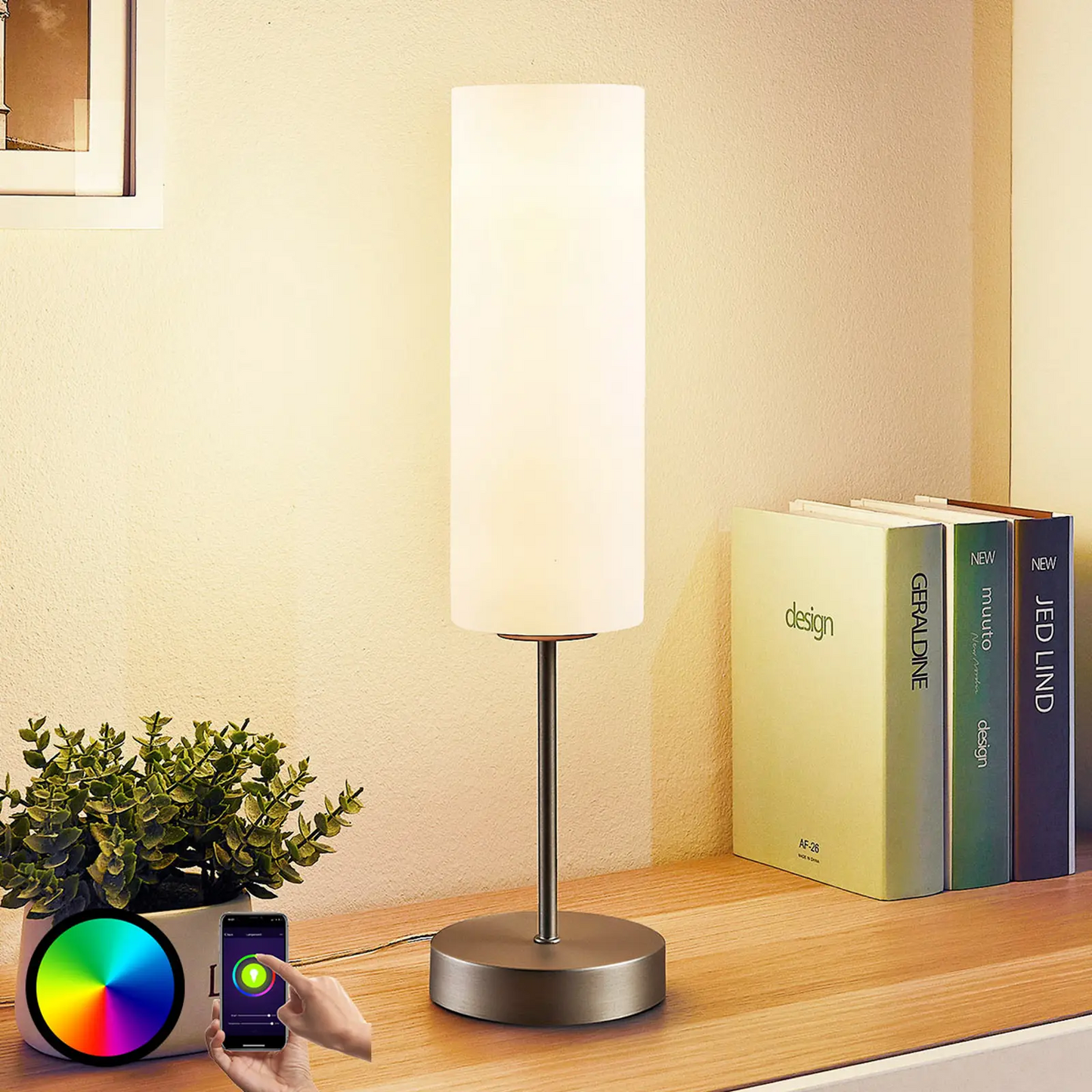Lindby Smart LED stalinė lempa Felice, App, RGB