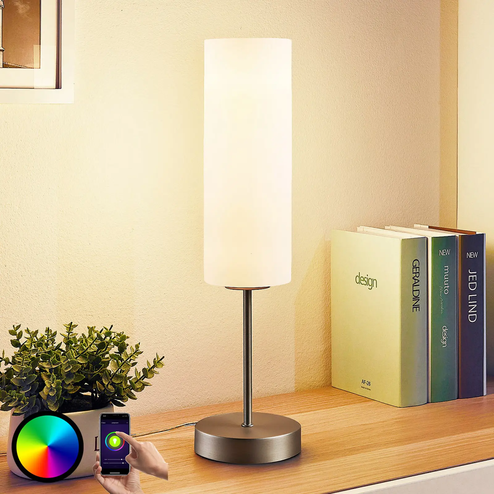Lindby Smart LED stalinė lempa Felice, App, RGB