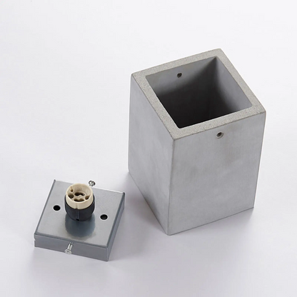 Kvadratinis betoninis lubinis šviestuvas Gerda