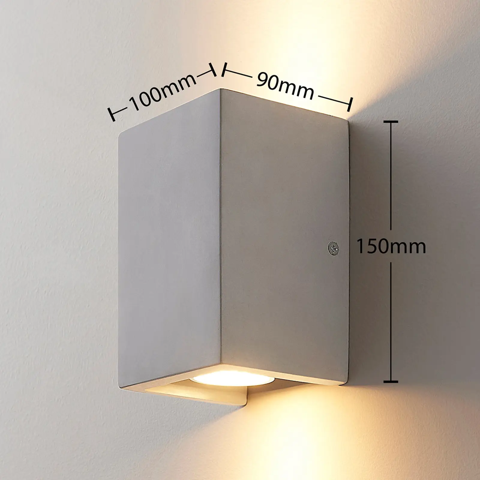 Gerda - 2 lempučių GU10 betoninis sieninis šviestuvas