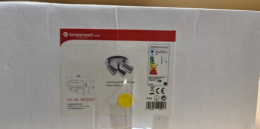 Nikelio spalvos LED lubų apvalioji Eleonora