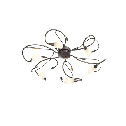 Žaismingas lubinis šviestuvas Claudi, antikvarinis ruda