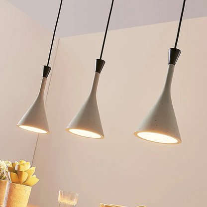 Flynn pakabinamas šviestuvas valgomajam, pilkas, 3 šviesos šaltinių