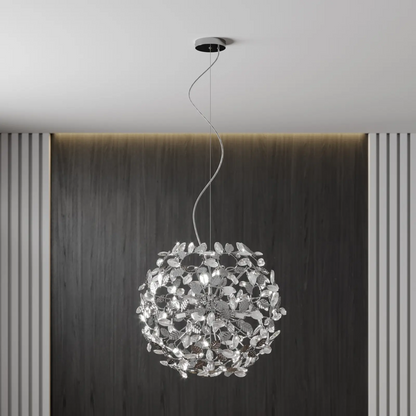 Romantiškai atrodantis Bjarne pakabinamas šviestuvas, chromas