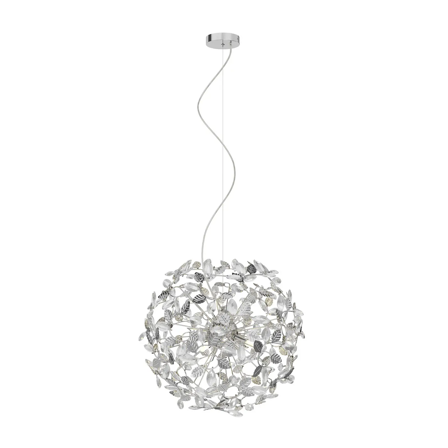 Romantiškai atrodantis Bjarne pakabinamas šviestuvas, chromas