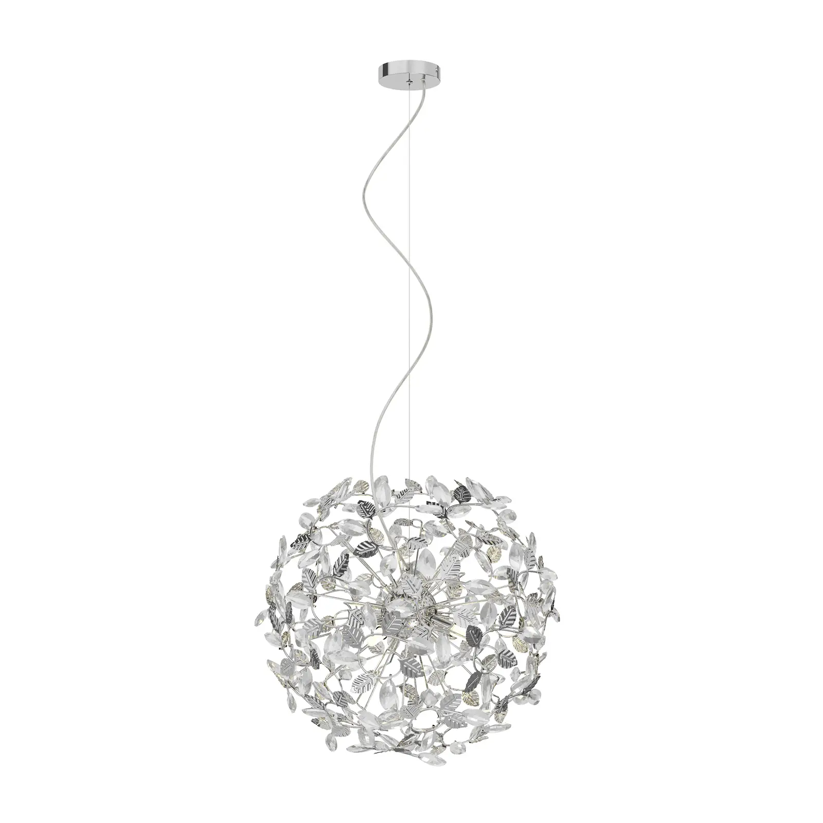 Romantiškai atrodantis Bjarne pakabinamas šviestuvas, chromas